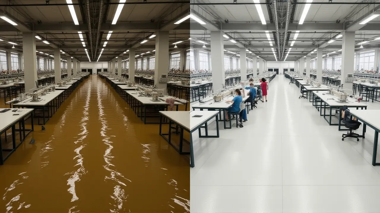 Fábrica de roupas no RS instala proteção após enchente: "Foi uma catástrofe"